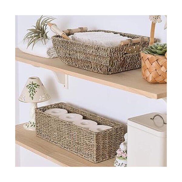 StorageWorks Seagrass Cesta de almacenamiento tejida