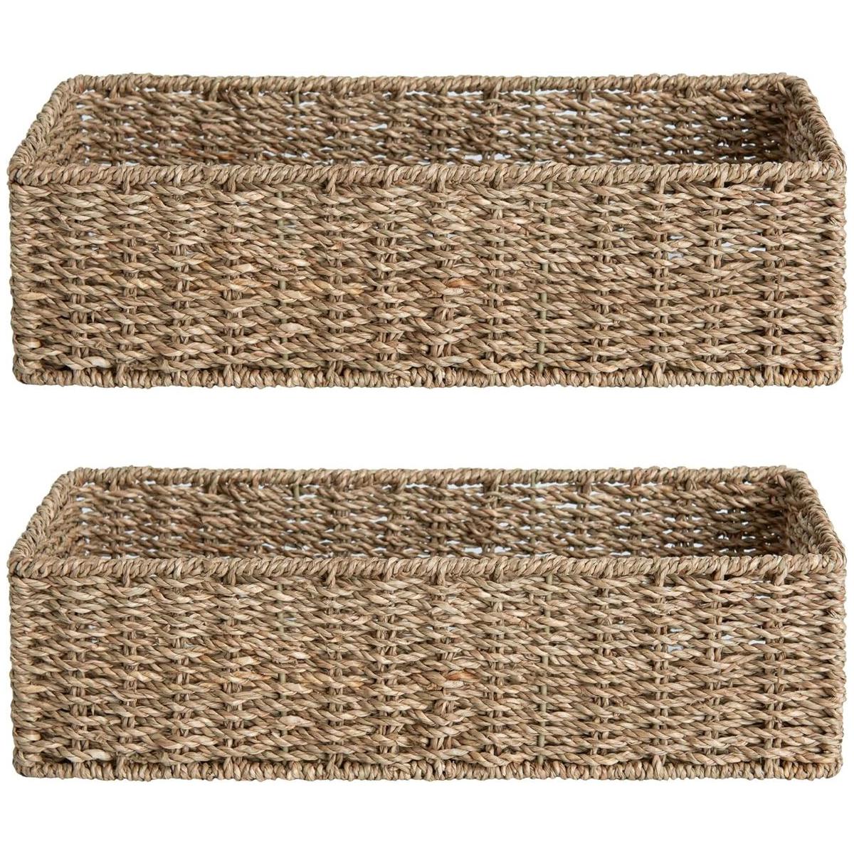 StorageWorks Seagrass Cesta de almacenamiento tejida