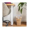 StorageWorks Cesta de basura de mimbre con asas de madera_3