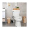 StorageWorks Cesta de basura de mimbre con asas de madera_4