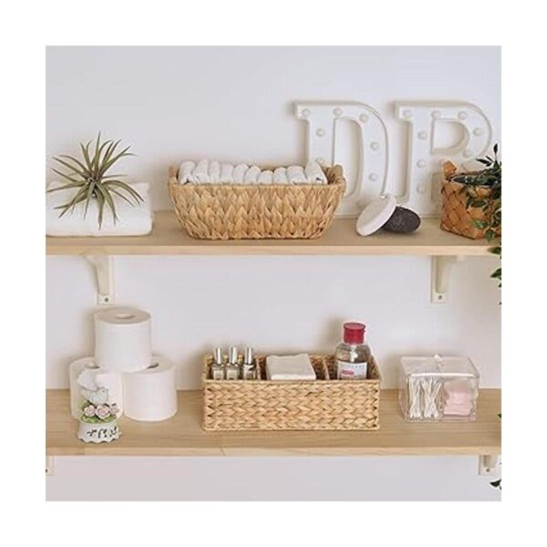 StorageWorks 3Section Wicker Baskets for Shelves_3