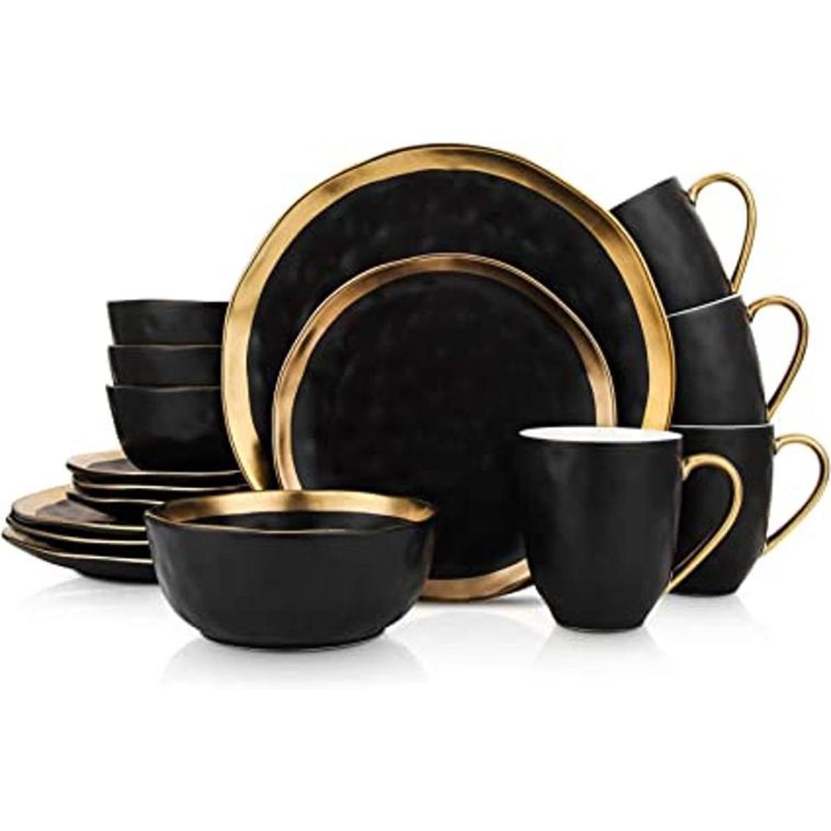 Stone Lain Vajilla de porcelana de 16 piezas servicio
