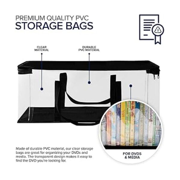 Stock Your Home Bolsas de almacenamiento de DVD juego de