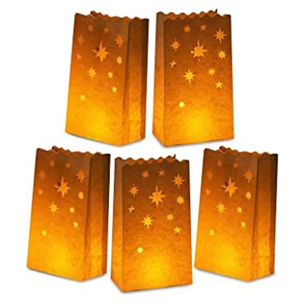 Stmarry Bolsas luminarias de papel blanco paquete de 50
