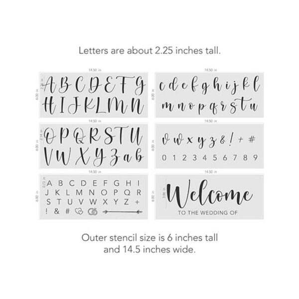 Stencil Stop Plantillas reutilizables para boda