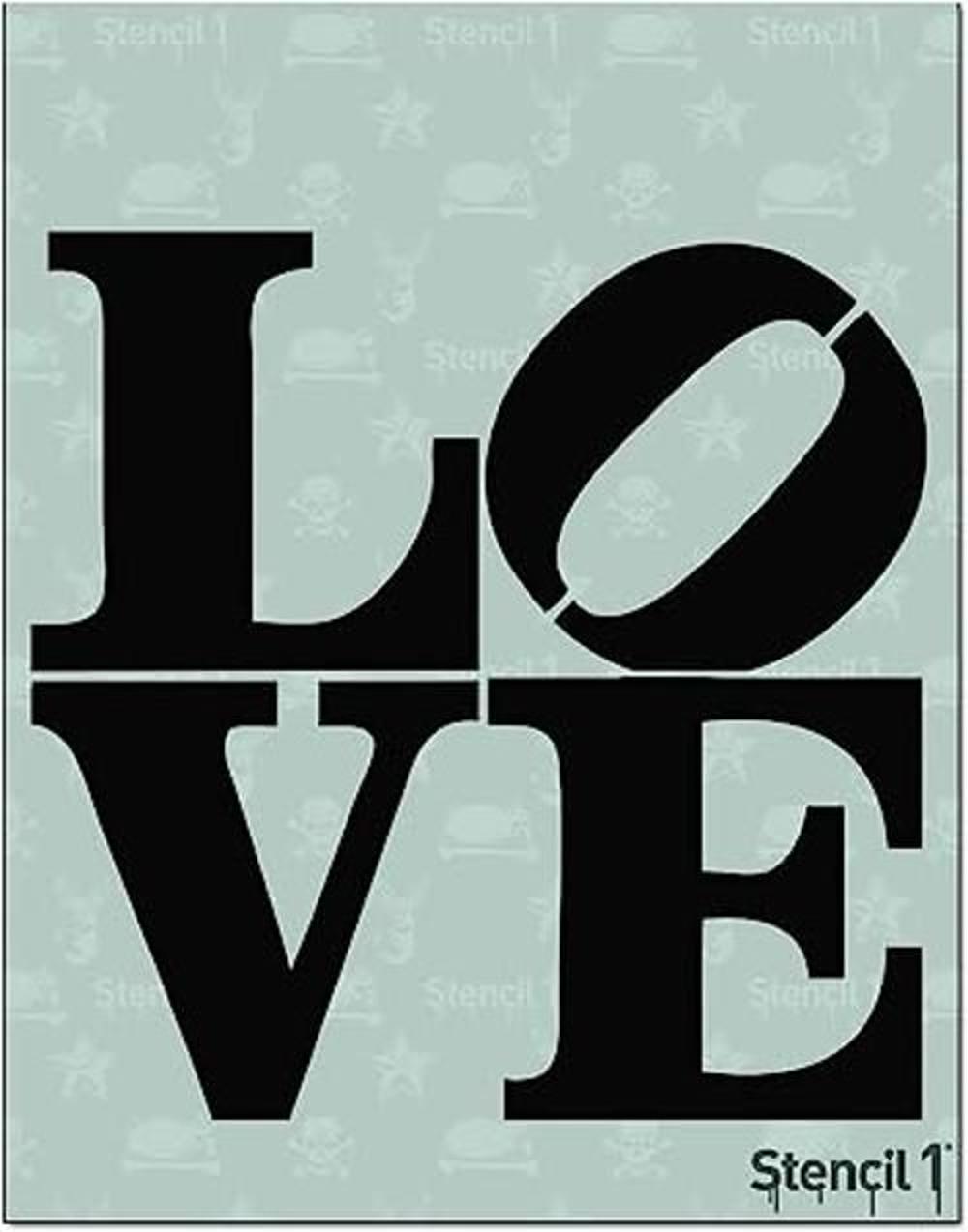 Stencil 1 plantilla apilada de amor día de San Valentín