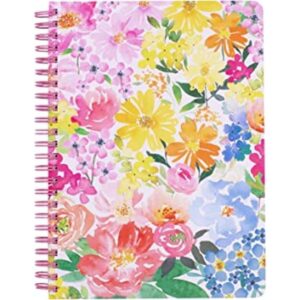 Steel Mill Co Bonito cuaderno floral en espiral diario_1