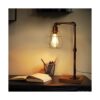 Steampunk Lámpara de mesa industrial bombilla Edison_2