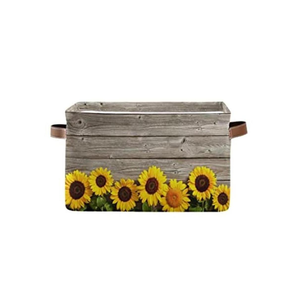Staytop Cesta de almacenamiento grande de girasoles de