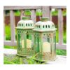 SteadyDoggie Paquete de 2 faroles solares verdes Luces_4