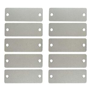 StayMax Paquete de 25 etiquetas en blanco de acero