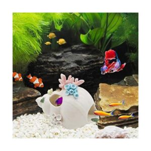 Starryfill Decoración de acuario de cerámica blanca con_1