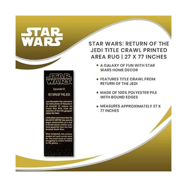 Star Wars Alfombra de área impresa del regreso de los