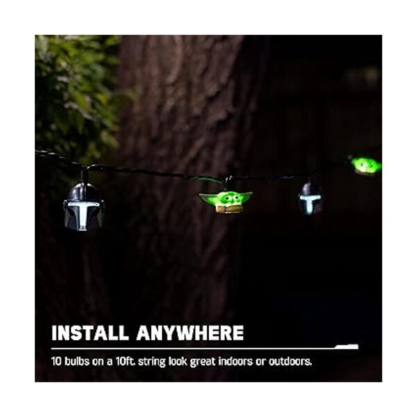 Star Wars The Mandalorian Baby Yoda Cadena de luces_3