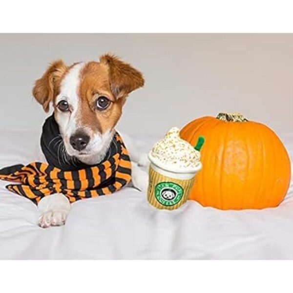 Star Pups Juguete de café para perro con leche de