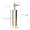 Stainless Steel Toilet Brush and Holder for Bathroom