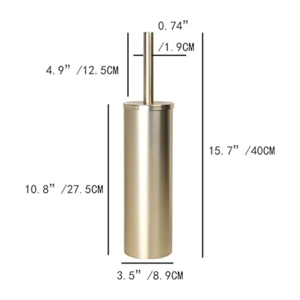 Stainless Steel Toilet Brush and Holder for Bathroom