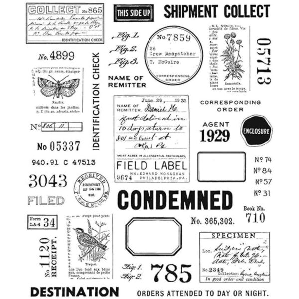 Stampers Anonymous Sello de montaje adjunto Tim Holtz de 7