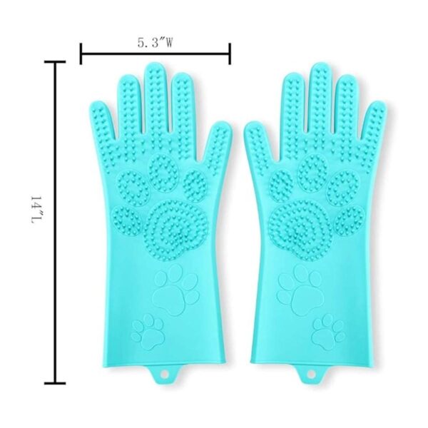 Srtood Guantes mágicos de aseo para mascotas cepillo de_4