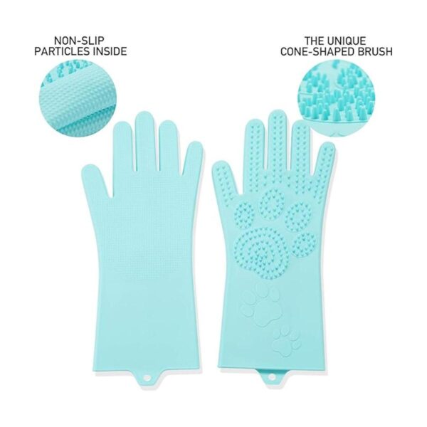Srtood Guantes mágicos de aseo para mascotas cepillo de_2