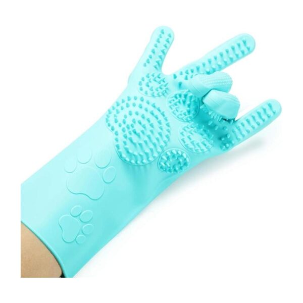 Srtood Guantes mágicos de aseo para mascotas cepillo de_6