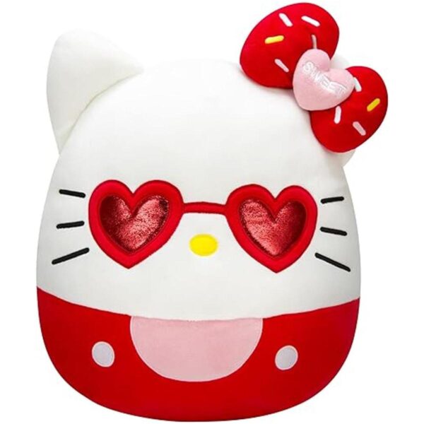 Squishmallows Hello Kitty con lentes rojos de felpa de 14_1