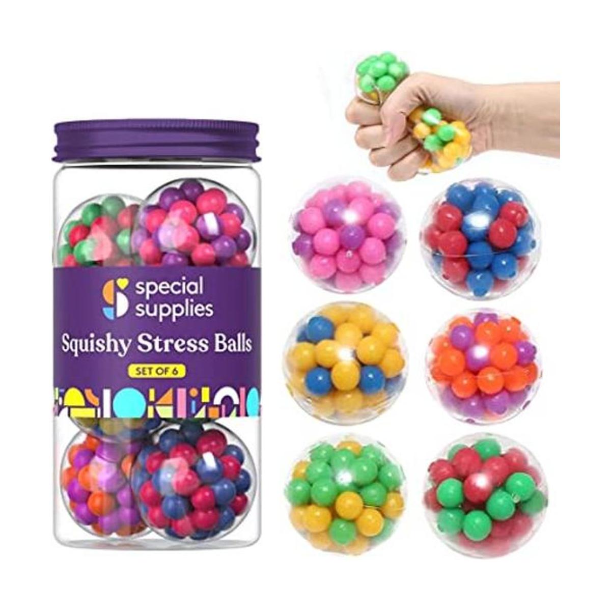 Squish Bola antiestrés paquete de 6 unidades juguete