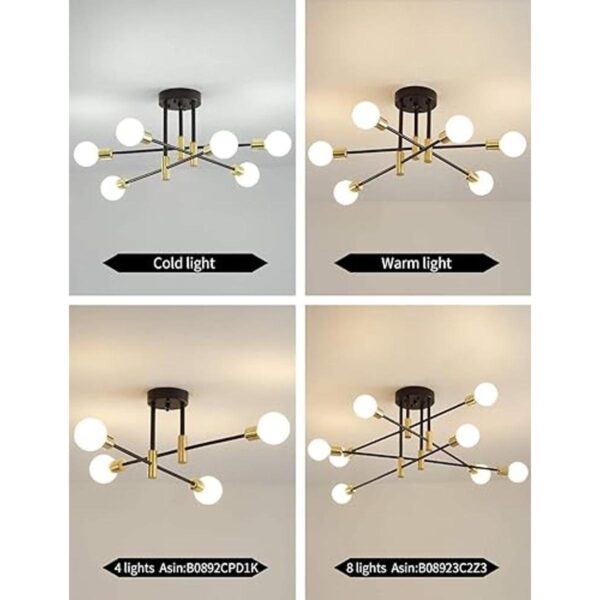 Sputnik Candelabro de mediados de siglo moderno E26 LED_2