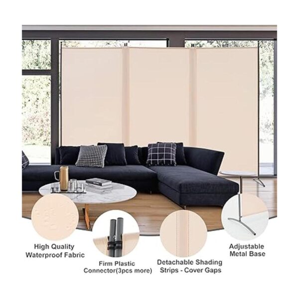 Spurgehom Divisor de habitaciones 3 paneles plegables de_2