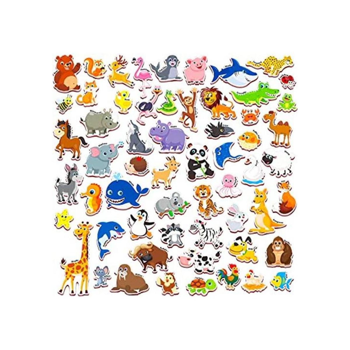 SpriteGru 59 imanes de zoológico de animales de dibujos