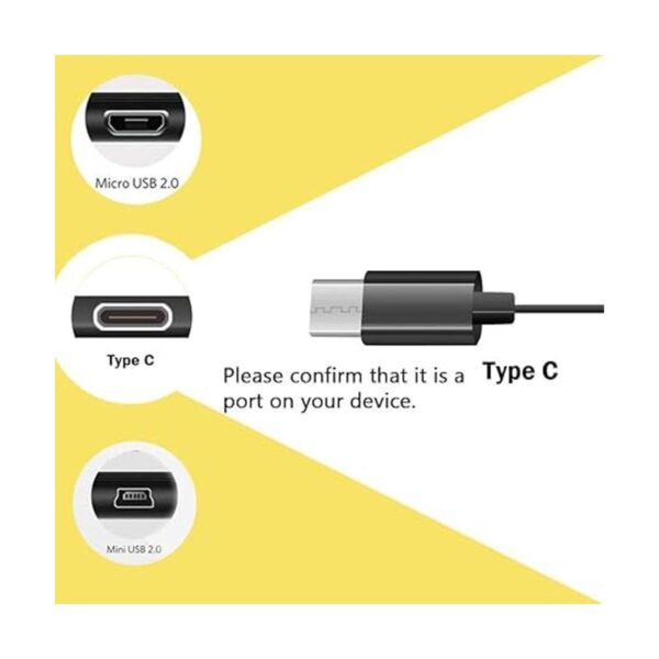 Spring USB Type C Cable 3.2FT Coiled USB Extension Black_4