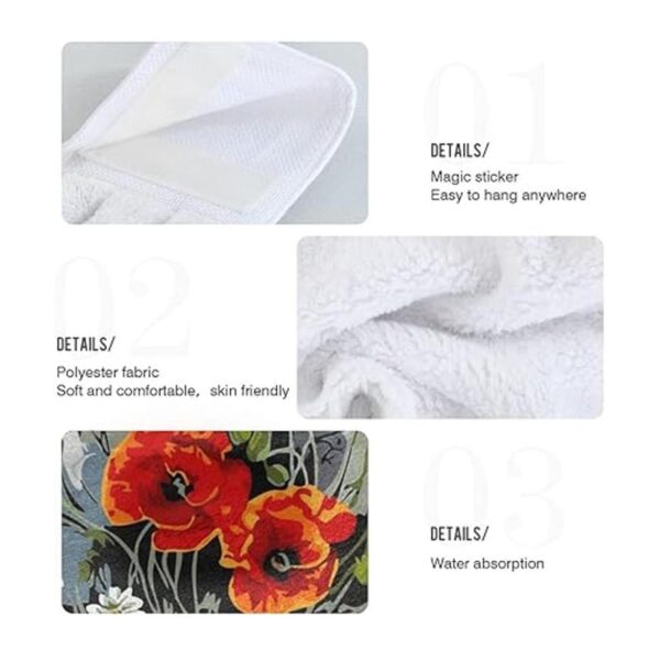 Spring Poppy Juego de 2 toallas de cocina colgantes con