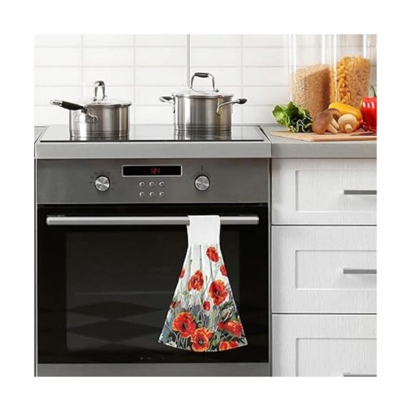 Spring Poppy Juego de 2 toallas de cocina colgantes con