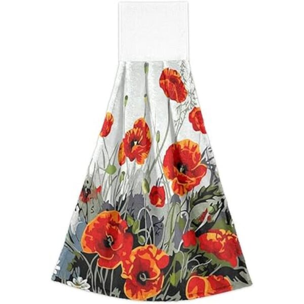 Spring Poppy Juego de 2 toallas de cocina colgantes con