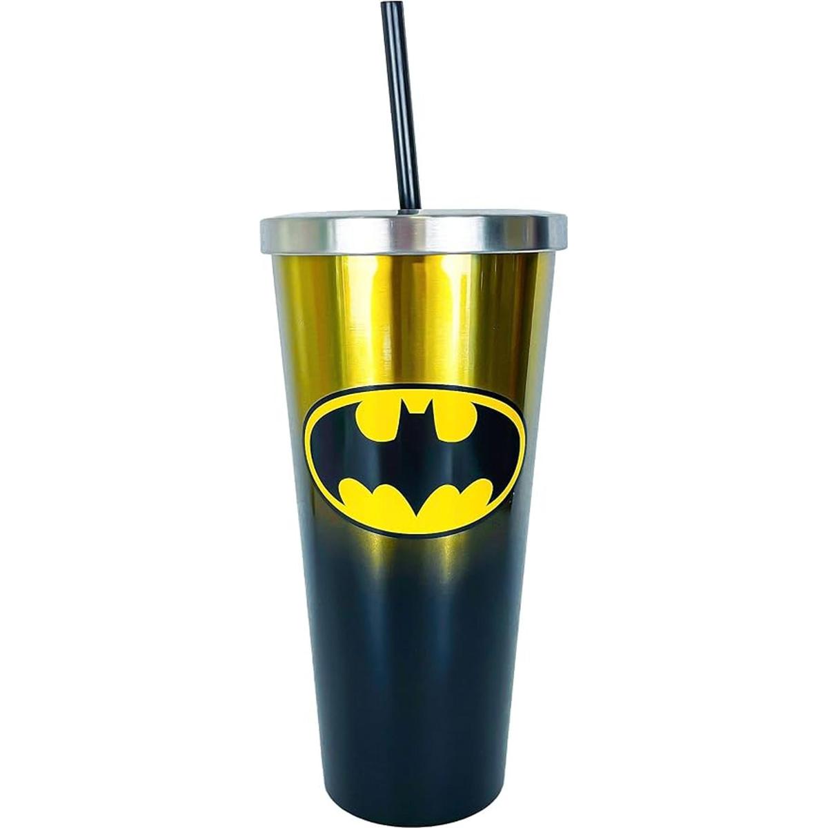 Spoontiques DCStainlessCup Taza de acero con paja 24 oz