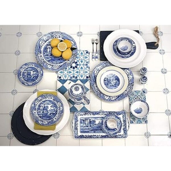 Spode juego de vajilla de 12 piezas italianas color azul