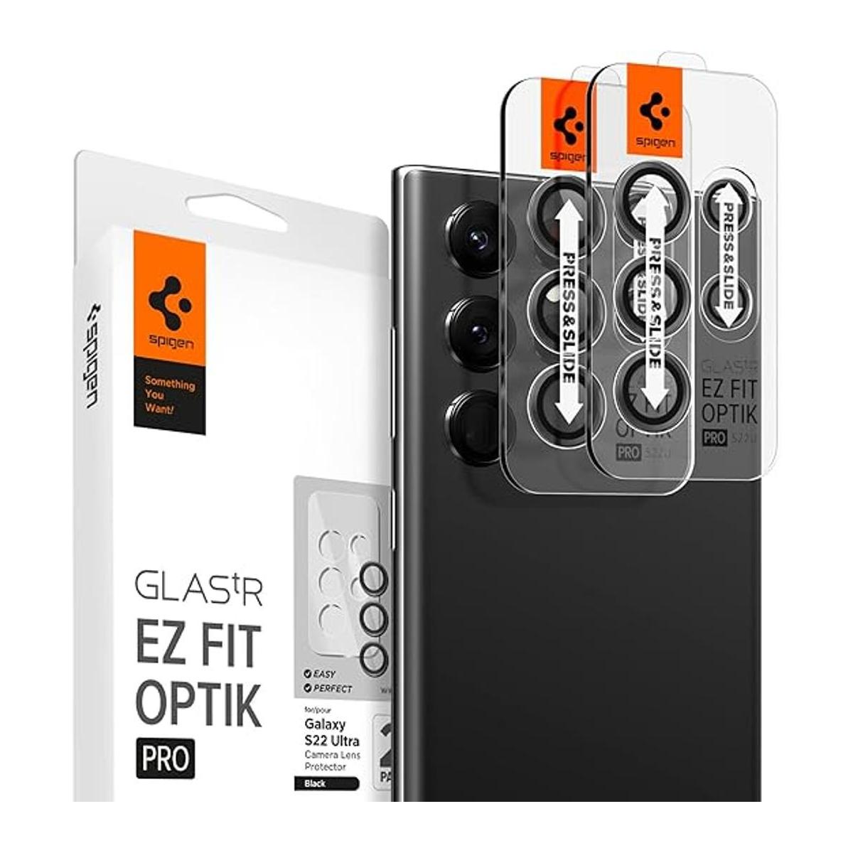 Spigen Protector de pantalla de lente de cámara Glas.tR