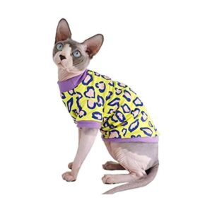 Sphynx Camiseta de algodón para mascotas con cuello