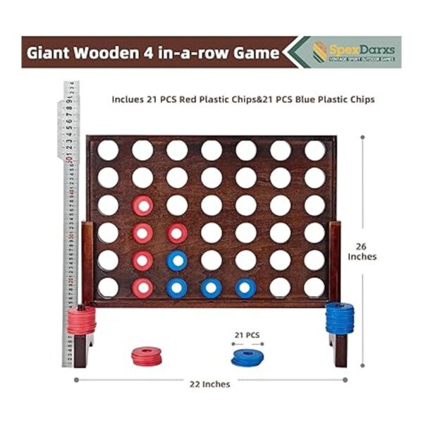 SpexDarxs Juego gigante 4 en una fila juego de madera_2
