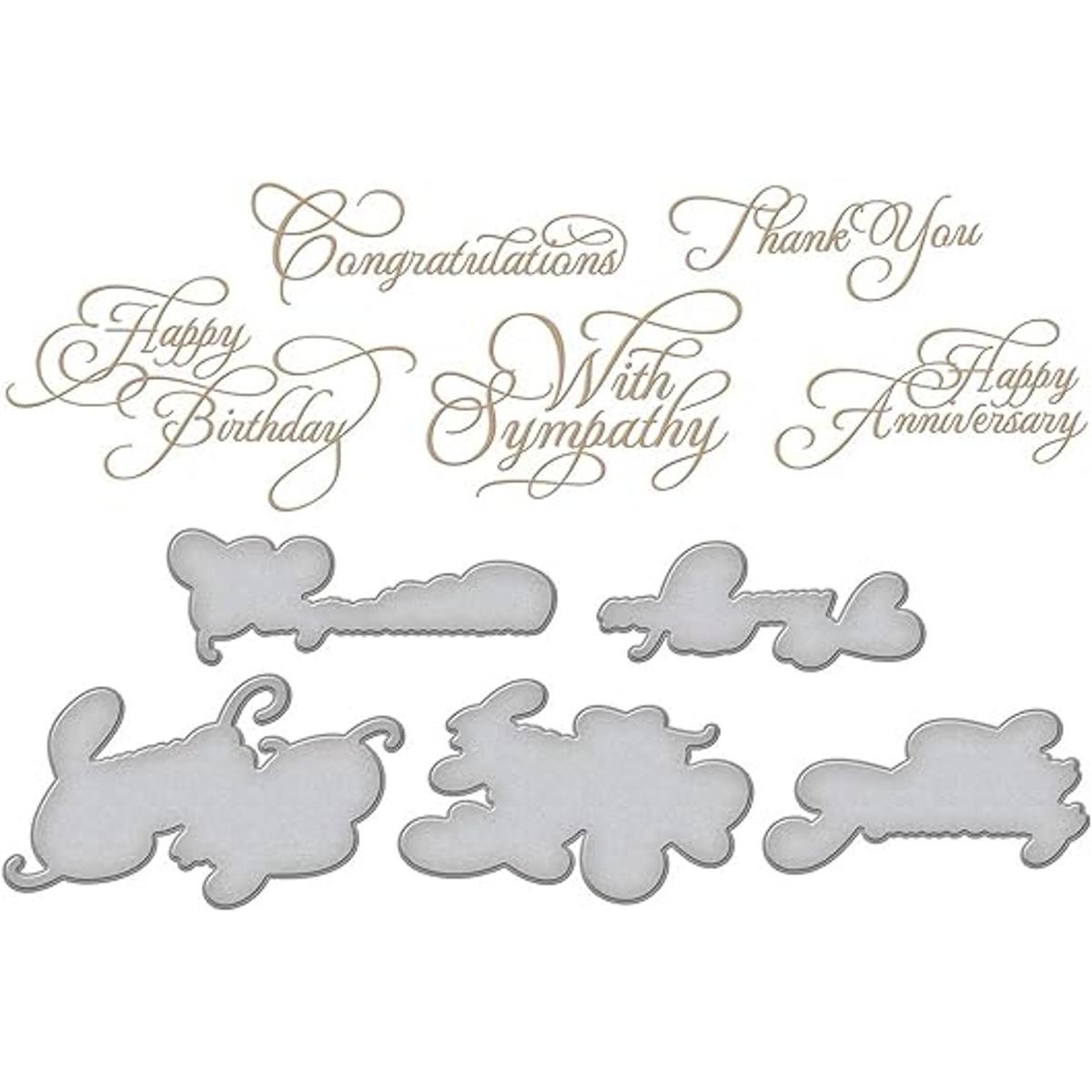 Spellbinders Elegant Ocasiones Sentiments by Becca Feeken