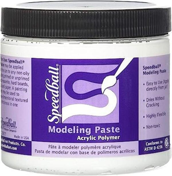 Speedball Pasta para modelar blanco tarro de 16 onzas_1