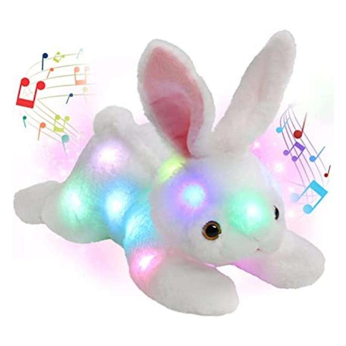 SpecialYou Juguete de peluche de conejo con luces