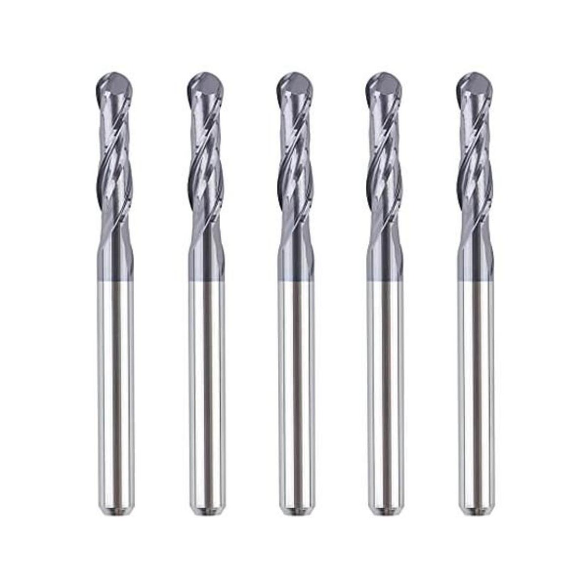 SpeTool 5 unids carburo bola nariz CNC router bits 18
