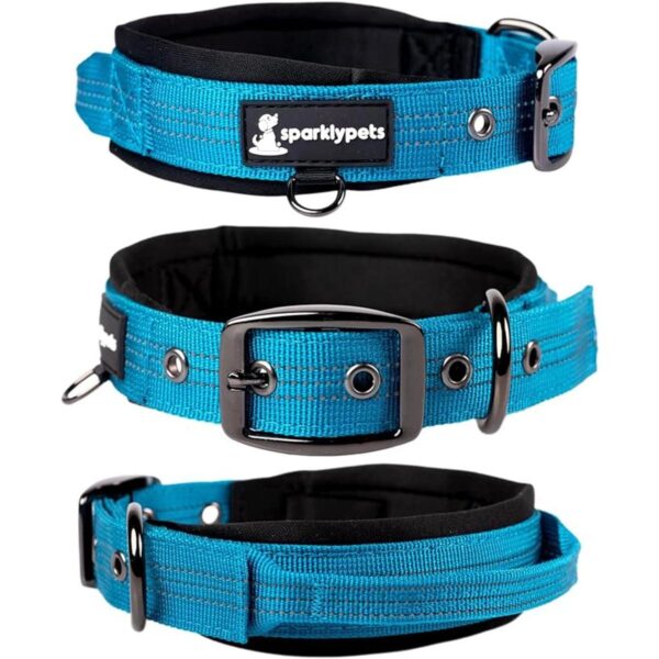 SparklyPets Collar de perro resistente con asa para perros_1