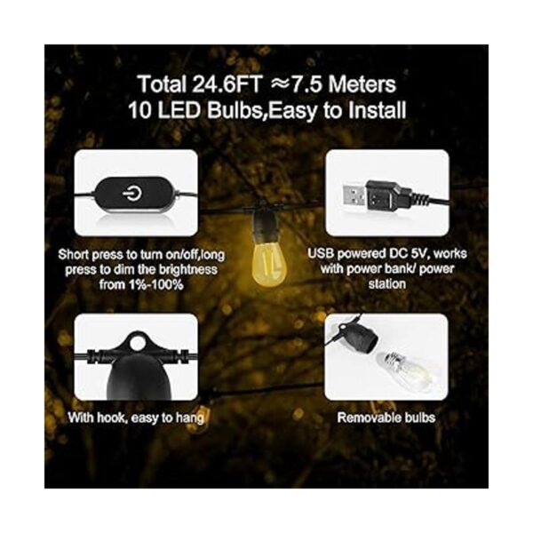 Spacelumen Cadena de luces alimentadas por USB luz ligera_2