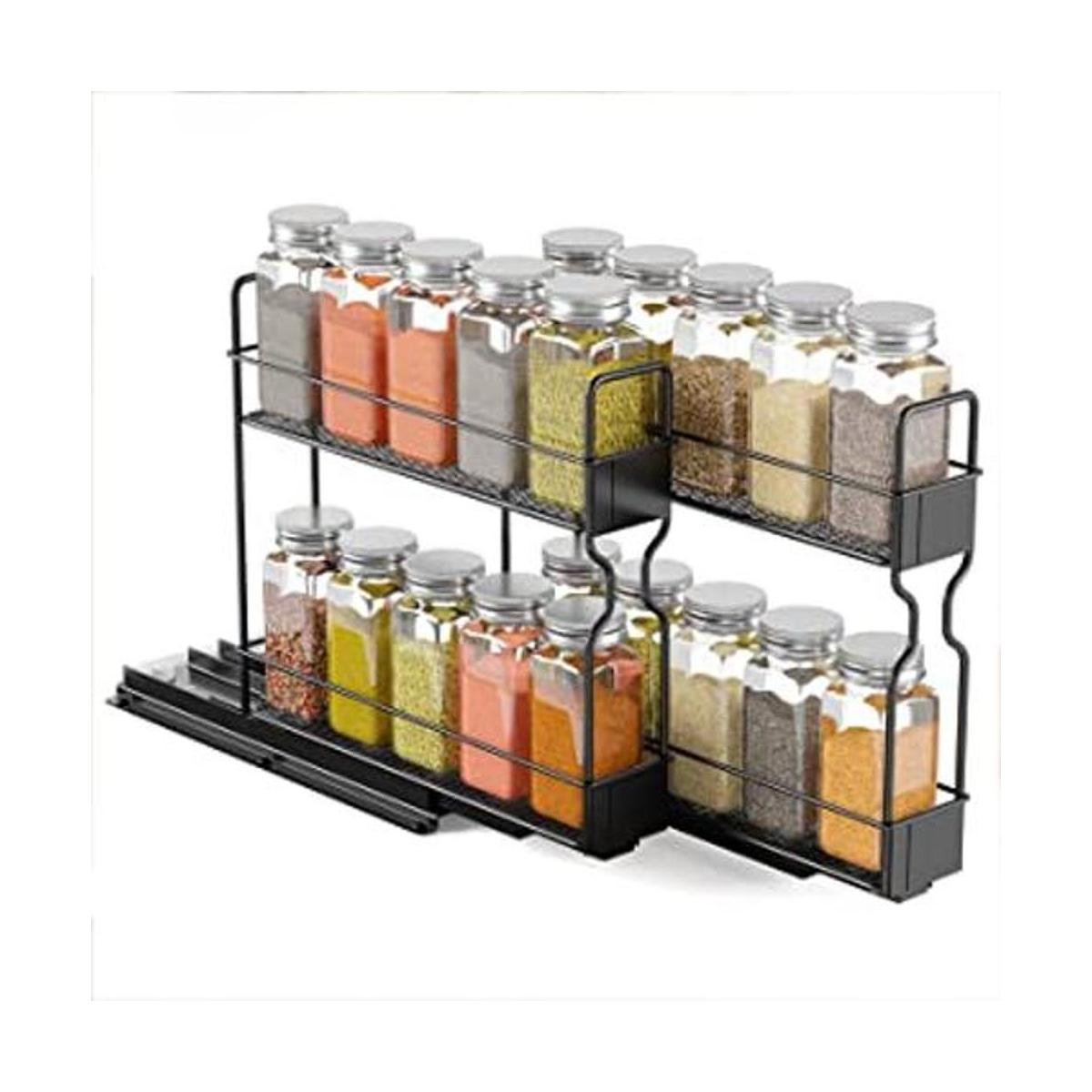 SpaceAid Organizador de especias extraíble con 20 tarros