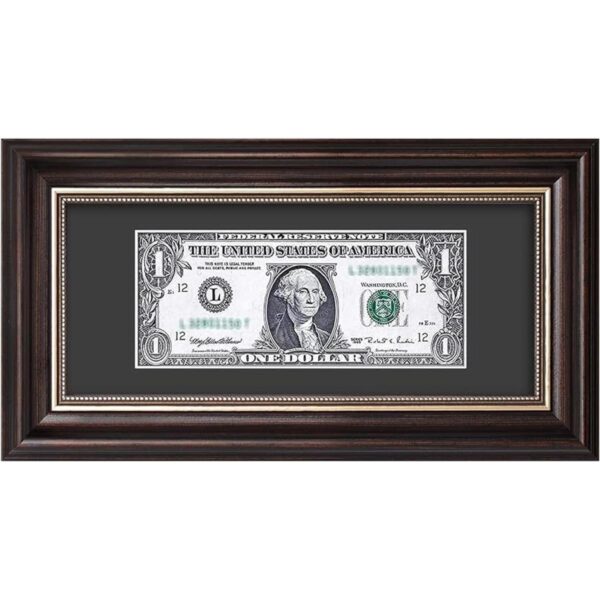Space Art Deco Marco de soporte para billetes de dólar