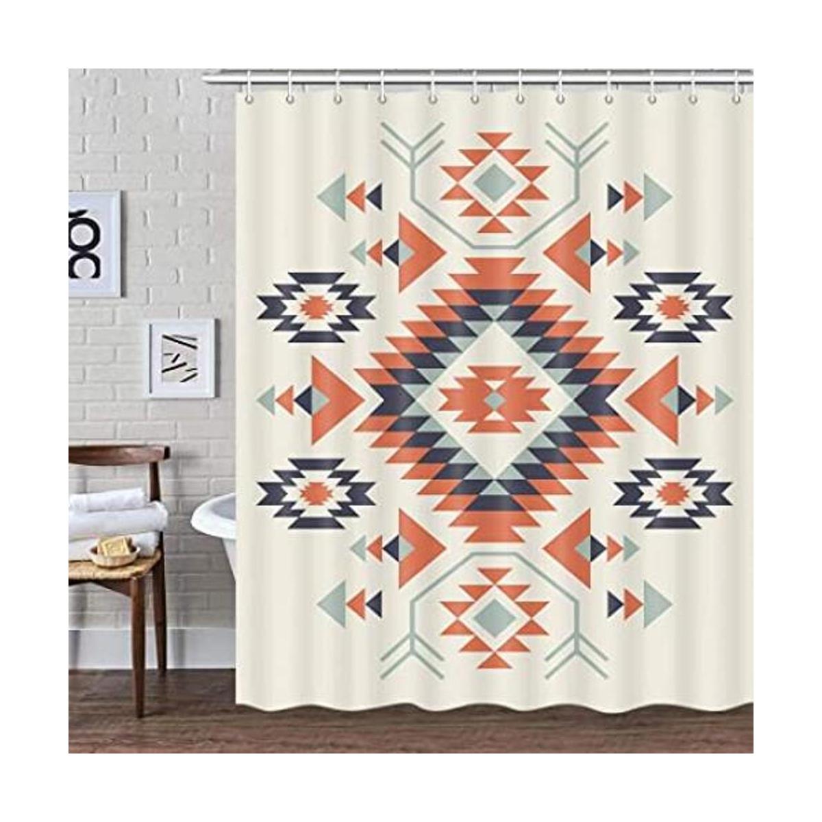 Southwestern Decor Cortina de ducha para baño diseño de