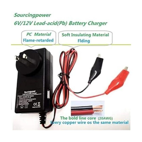 Sourcingmap Cargador de batería automotriz para batería_2