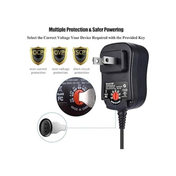 SoulBay Adaptador universal de corriente alterna 12 W_4